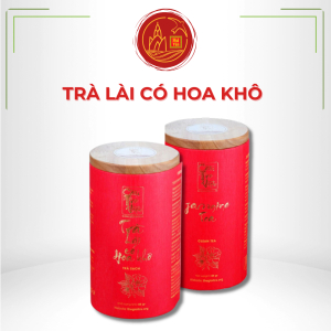 Trà Lài Có Hoa Khô Cao Cấp Nắp Gỗ 85g